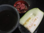 Preparation for winter melon and beef stew